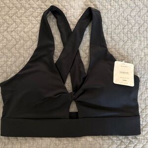 Fabletics Black Cross-Back Sports Bra